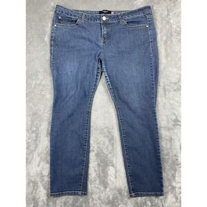 Torrid Jeans Womens 18XS Blue Stretch Perfect Skinny Ankle Zip Fly Denim FLAWS